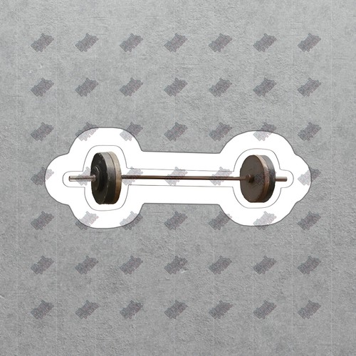 Gym barbell vinyl sticker - gym,