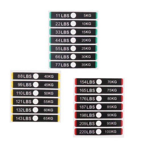 Weight stack stickers 11220 - weight,